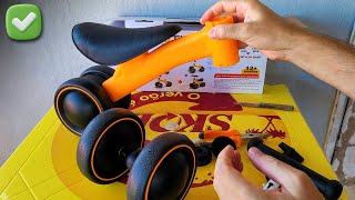 Como montar bicicleta infantil sem pedal a bicicleta de equilíbrio 4 rodas SEM FERRAMENTAS