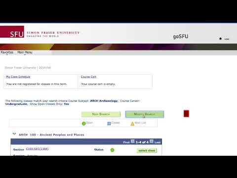 Search And Browse For Classes