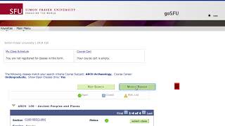 Search and browse for classes