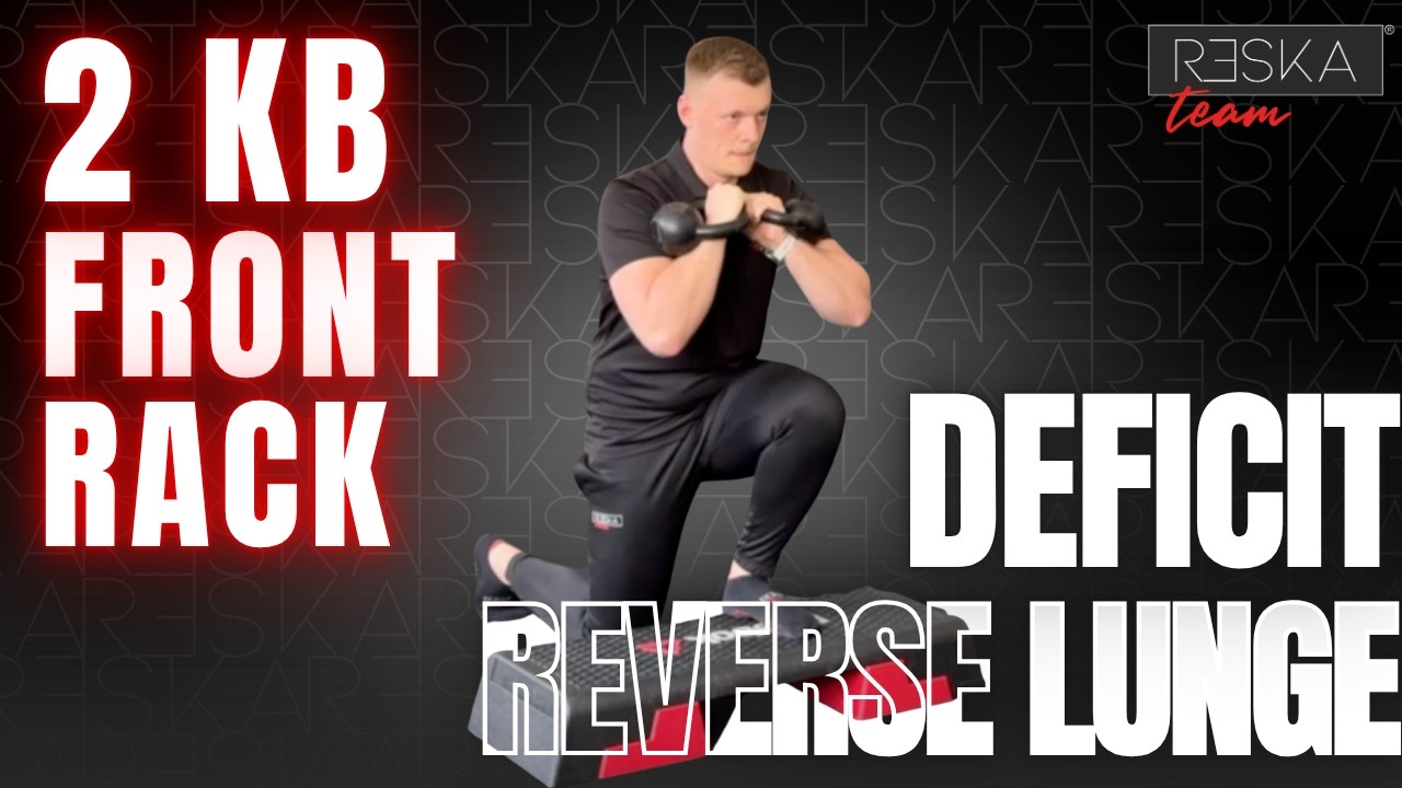 2 KB Front Rack Deficit Reverse Lunge