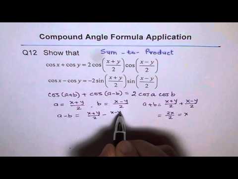 Q18 p 401 Nelson Advance Functions Sum to Product Cosines Identity Q12