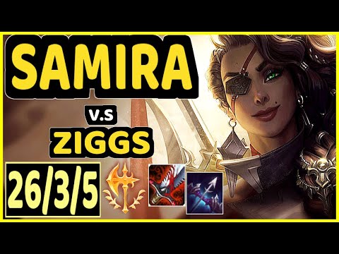 JAVAAA (SAMIRA) vs ZIGGS - 26/3/5 KDA BOTTOM ADC GAMEPLAY - EUW Ranked GRANDMASTER