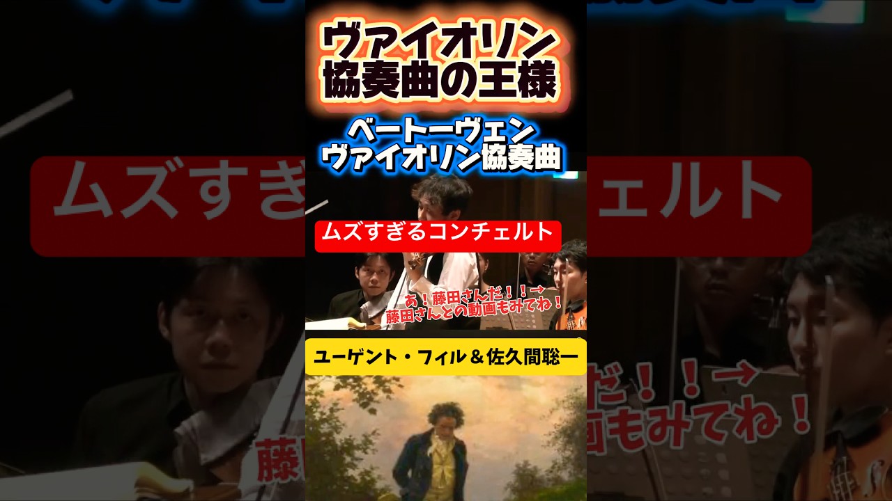 【激ムズ/洗練の極み💎ベートーヴェンの協奏曲】#shorts #バイオリン #佐久間聡一　#violin  #ベートーヴェン