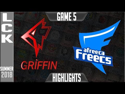 AFS vs GRF Highlights Game 5 | LCK Playoffs Semi-final Summer 2018 | Afreeca Freecs vs Griffin