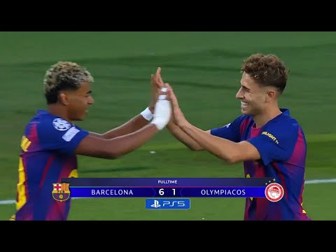 FULL HIGHLIGHT BARCELONA VS OLYMPIACOS | UEFA CHAMPIONS LEAGUE | OLIMPIC LLUIS COMPANYS | FANSCAM