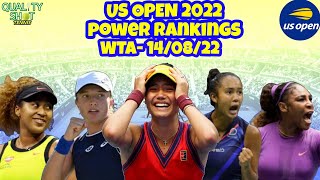 🎾US Open 2022 Power Rankings #1 | Where do Swiatek & Halep rank Raducanu makes the cut | WTA 15/08