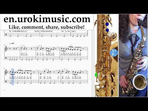 Saxophone lessons (Alto) Ariana Grande - Breathin Sheet Music Tutorial um-ih352