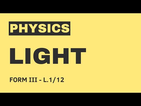 PHYSICS     FORM III    LIGHT     1 OF 12