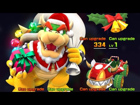Mario kart tour | Bowser (Santa) full set showcase ft. Merry mountain🎄