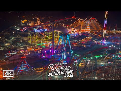 London's Hyde Park Winter Wonderland 2025 | Best destination for festive fun in London 🎡🎄✨ | 4K HDR