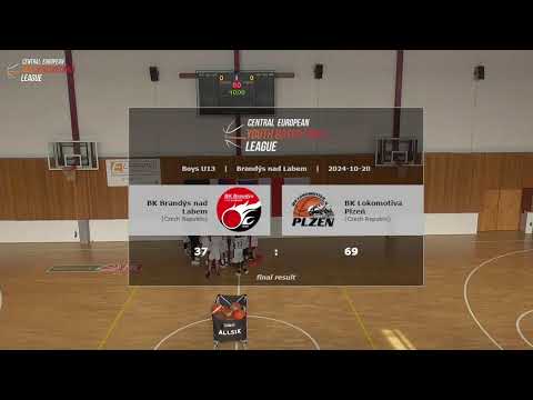 CEYBL U13, 20.10.2024, BK Brandýs nad Labem - BK Lokomotiva Plzeň