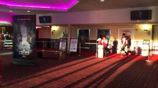 Official TEOB Book Trailer on the lobby screens at Goodrich Theaters.