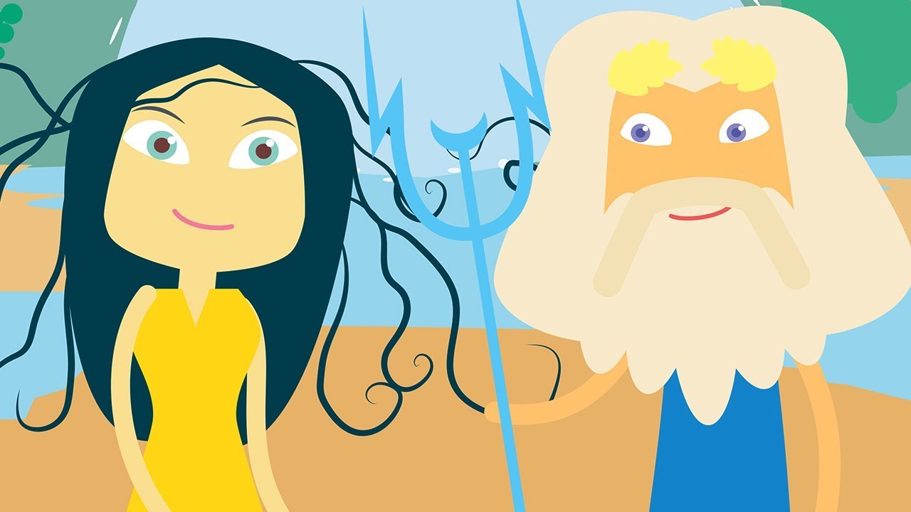 Athena and Poseidon | Greek Mythology Stories |  Ancient Greek Gods and Goddesses