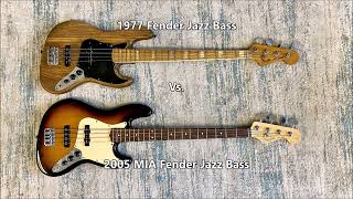 Video thumbnail for Fender Jazz Bass - 1977 Vs. 2005 by Pertybass