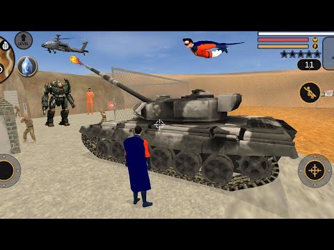 Vegas Crime Simulator (Red Super Hero With Iron Tank) Army Portal Block Tank - Android Gameplay HD