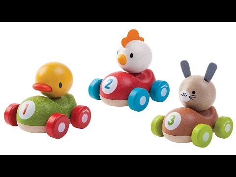 Dėlionė PlanToys žaislas - lenktyninkas Viščiukas (PT5679) video