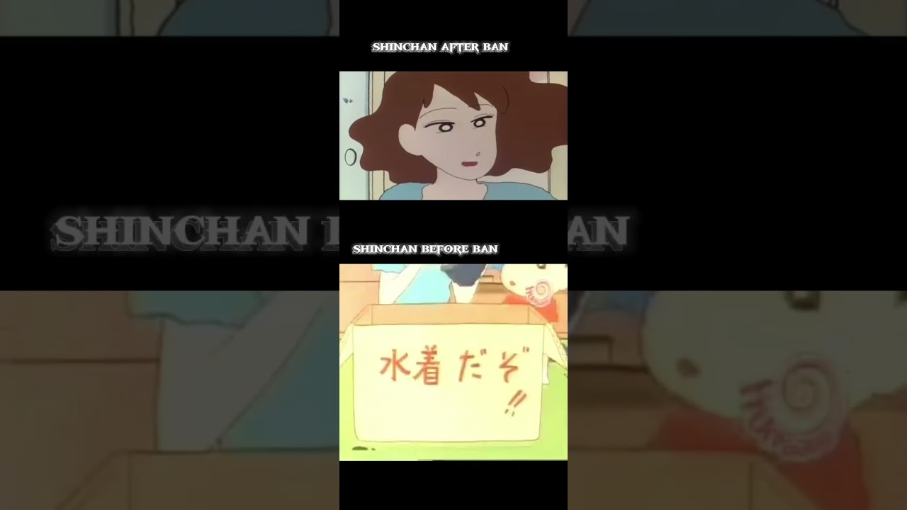 shinchan after ban vs before ban #shinchan #shinchanhindi #anime #crayonshinchan #funny #shorts