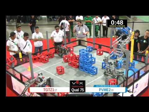 2015 VEXU Q75 - TGTZ1 vs PVME2 - 11 to 42-Division Div-VEX U-VEX Worlds 2015