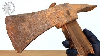 Fire Axe Restoration - Polished Shiny Blade, Handmade Ash Wood Handle