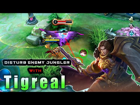 Disturb Enemy Jungeler With Tigreal X moba | Tigreal Best Build And Gameplay | Mobile Legends