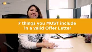 7 Things You Must Include In An Offer Letter
