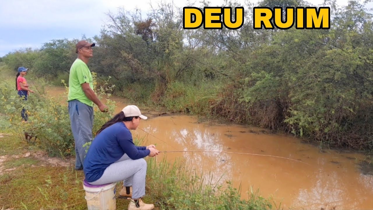 DEU RUIM MAIS  CÓRREGO ESTÁ MUITO BAIXO ESTÁ CHEIO DE TRAÍRAS  *NÃO foi nosso dia de sorte
