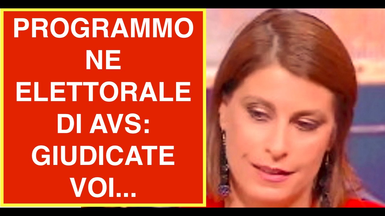 PROGRAMMONE ELETTORALE DI AVS: GIUDICATE VOI...