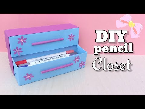 Easy way to make Origami Pencil Closet || Paper Wardrobe Or Closet Easy Making || Origami crafts