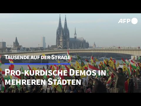 Video Thumbnail: Pro-kurdische Demonstrationen: Tausende Teilnehmer in deutschen Städten | AFP
