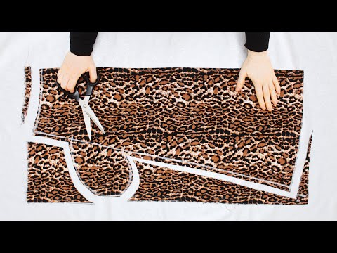 NO ZIPPER, NO ELASTIC‼️ 1 Meter Fabric‼️ Super Easy Skirt Sewing with Side Pockets