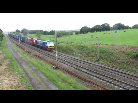 Malcolm Liveried 90024 & DB 90019 - 4M25 Intermodal, Euxton 14.7.16