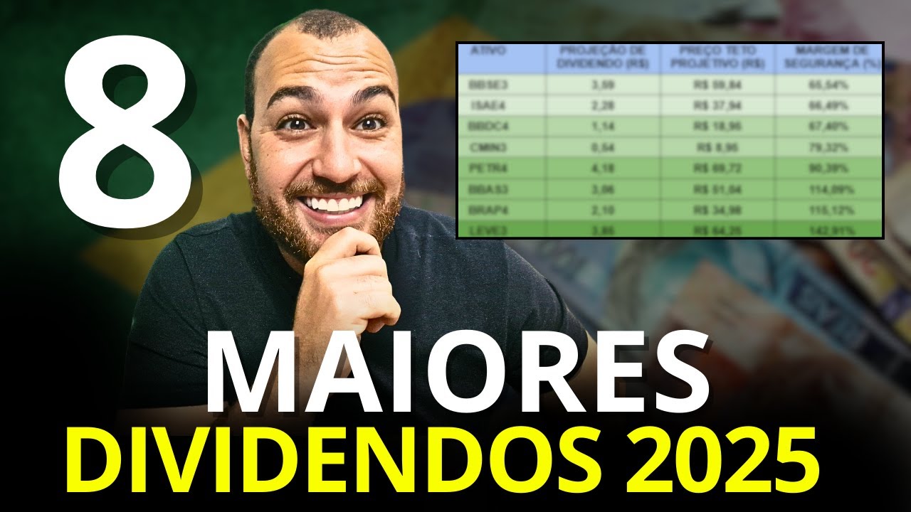 ESSAS SÃO AS 8 MELHORES AÇÕES DE DIVIDENDOS PARA 2025