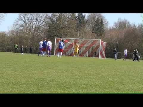 SpVg Eidertal Molfsee   VfR Neumünster am 05.04.25:  Christopher Newe hält Elfmeter von Tom Wüllner.