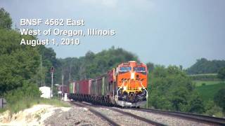 preview picture of video 'BNSF 4562 East by Devils Backbone Road'