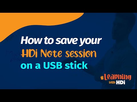 How to save your HDi Note session on a USB