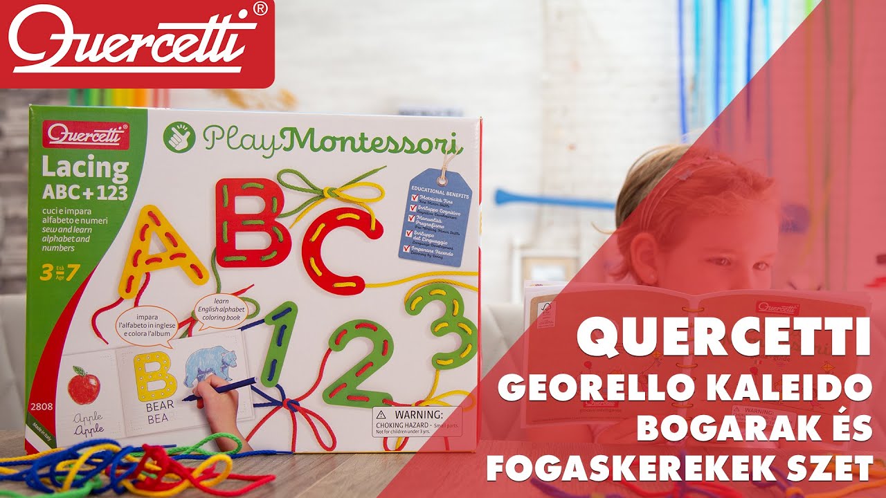 Quercetti: ABC + 123 mágneses szett 106db-os videó