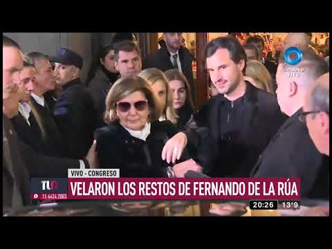 Velaron los restos de Fernando de la Rúa