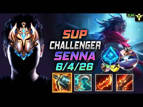 Challenger Senna Support vs Yuumi - 챌린저 서폿 세나 템트리 룬 크라켄 빙결 セナ Сенна 涤魂圣枪 姍娜 - LOL KR 11.14