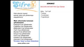 Tarih Kısa Şifrelemeler - 8 Dakikada Tarih Öğrenin YGS,LYS,KPSS  sifrex.com&pratiknot.com