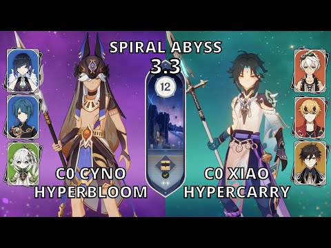 Spiral Abyss 3.3 C0 Cyno Hyperbloom & C0 Xiao Hypercarry F2P