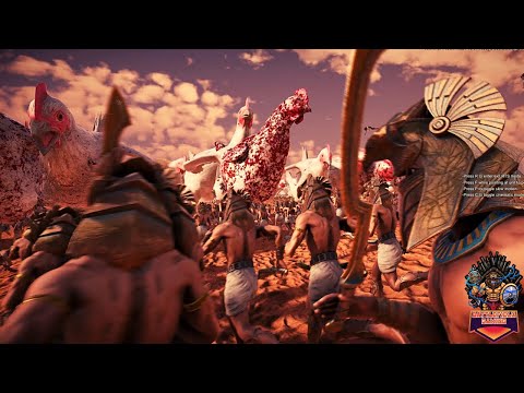 CHICKENJOY INVASION |CLEOPATRA AND EGYPTIAN ARMY VS GIANT CHICKEN| ULTIMATE EPIC BATTLE SIMULATOR 2