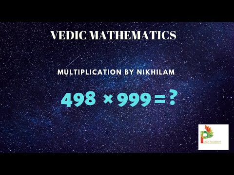 VEDIC MATH : MULTIPLICATION BY NIKHILAM SUTRA