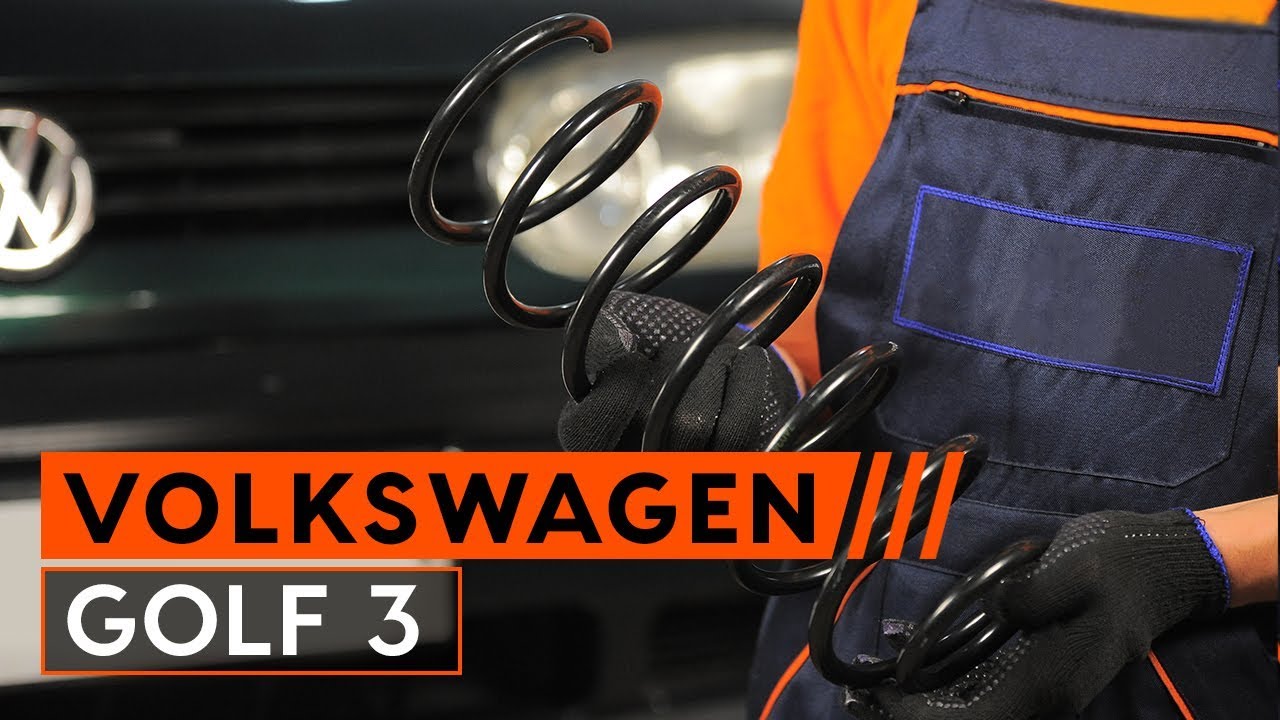 Como mudar molas de suspensão da parte dianteira em VW Golf 3 - guia de substituição