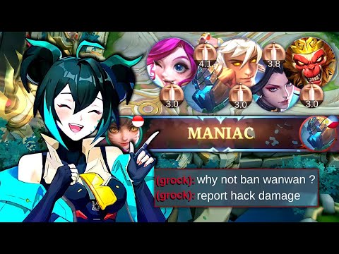 WANWAN MANIAC AND ANGRY ENEMY IN MYTHIC RANKING - Mobile Legends
