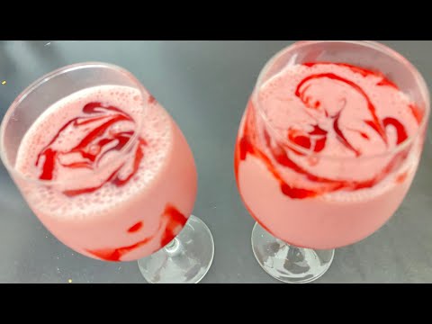 Strawberry milkshake recipe | Cooking With Safa