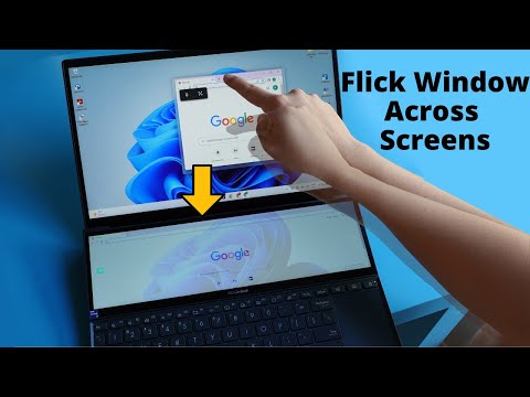 How to flick window across dual screen on Asus Zenbook Duo