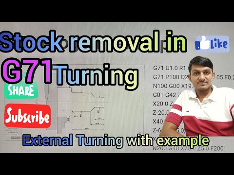 G71 Stock removal in Turning canned cycle with example.external Turning Cycle in  fanuc control