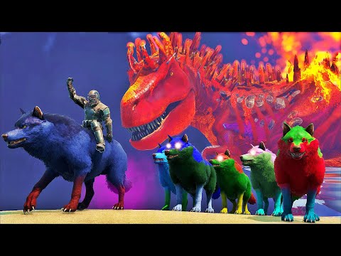 I tamed the Immortal Pack + POWERFUL! This Rex of the World Me... (DINOSAURS) ARK SURVIVAL EVOLVED