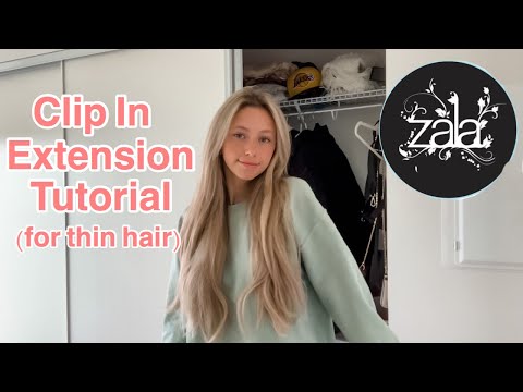 HOW TO PUT CLIP IN HAIR EXTENSIONS INTO THIN HAIR!! | ZALA HAIR EXTENSION TUTORIAL