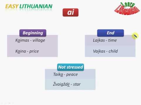 Easy Lithuanian: Dipthongs and their stress